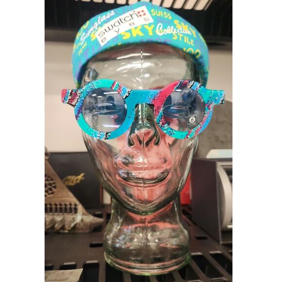 Swatch Sunglasses FROZEN DREAM Sw713 006 with interchangeable frames new in case - Picture 1 of 10